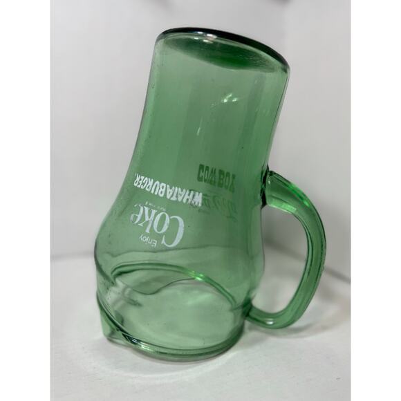 Coca-Cola Green glass pitcher Wahataburger - Picture 11 of 12